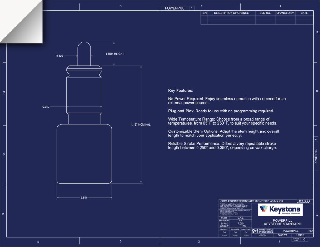 Schematic: Actuator Keystone Standard